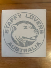 Load image into Gallery viewer, Staffy Lovers Australia vinyl transfer sticker
